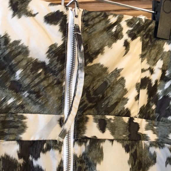 J Crew 100% Silk Camo print strapless dress-S 0 - Picture 3 of 5
